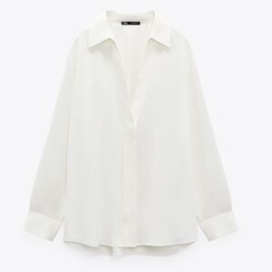 Zara flowy shirt M white